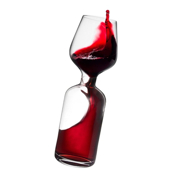 Crystal Wine Glass In A Bottle Goblet - Picture 1 of 1